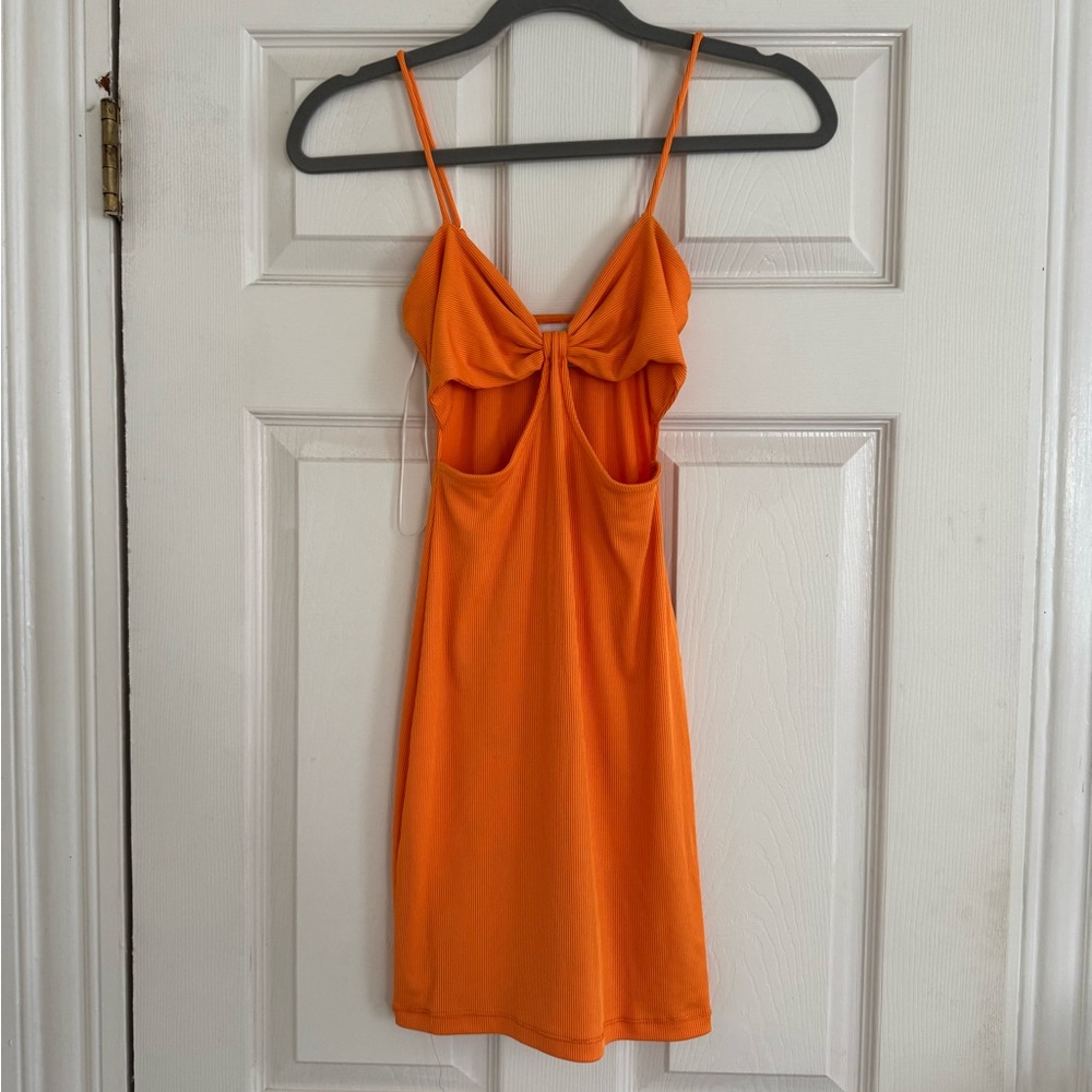 Princess Polly Orange Ribbed Dress